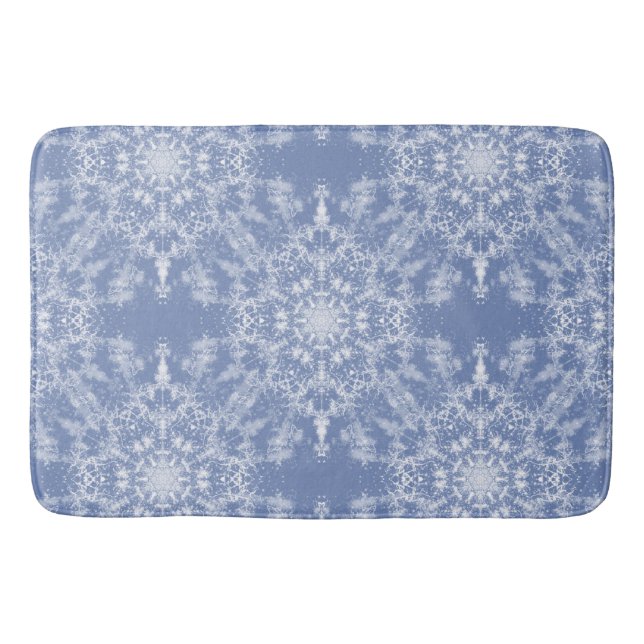 Tapis De Bain Motif de flocon de neige en dentelle Abstraite sur (Devant)