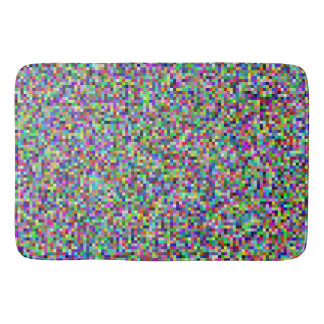 Tapis De Bain Motif de fond de carrés de pixels colorés