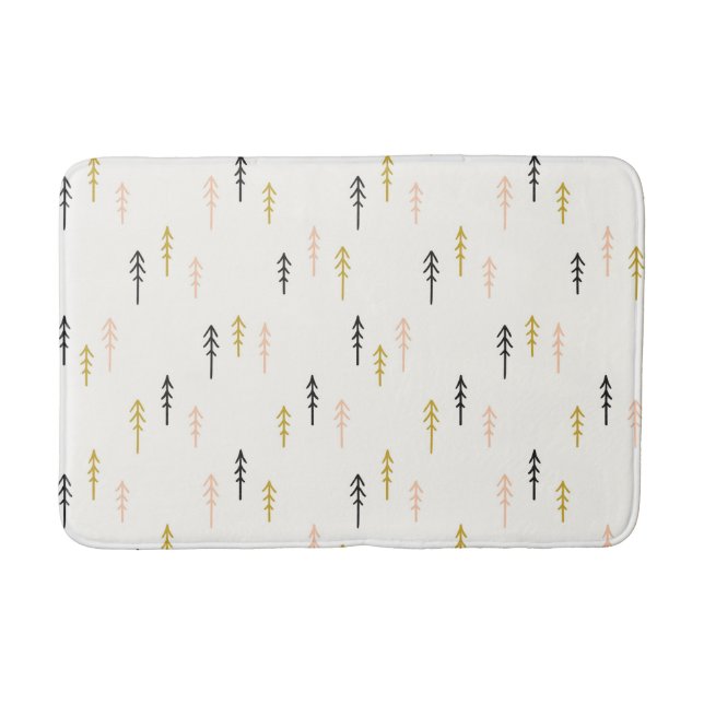 Tapis De Bain Motif de forêt d'arbre de Noël (Devant)