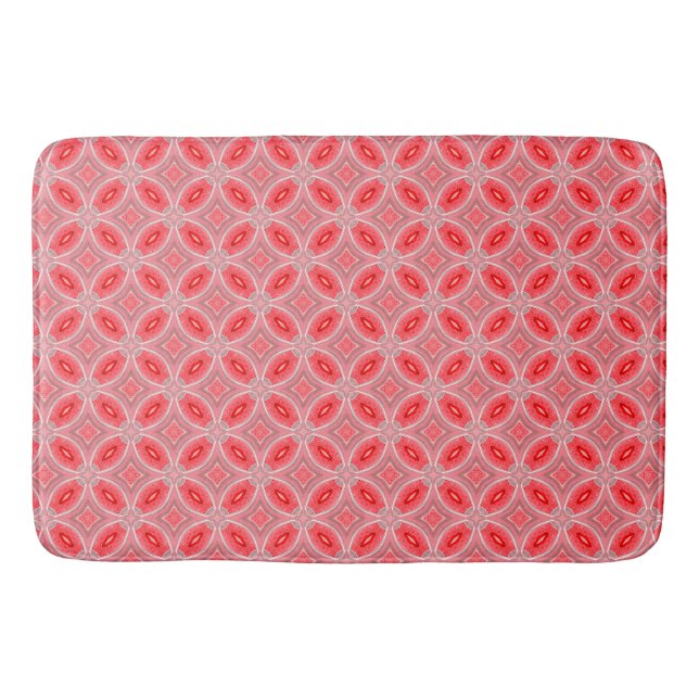 Tapis De Bain Motif de formulaires Abstraits rouges (Devant)