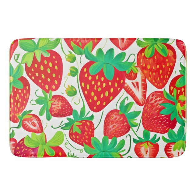 Tapis De Bain Motif de fraises (Devant)