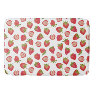 Tapis De Bain Motif de fraises rouge