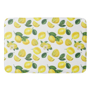 Tapis De Bain Motif de fruits aux citrons jaunes