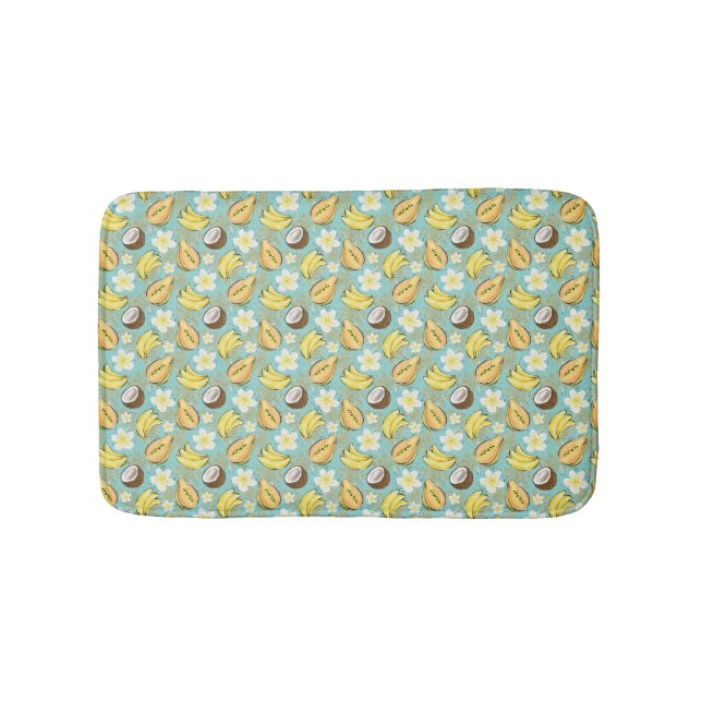 Tapis De Bain Motif de fruits tropicaux d'été (Devant)