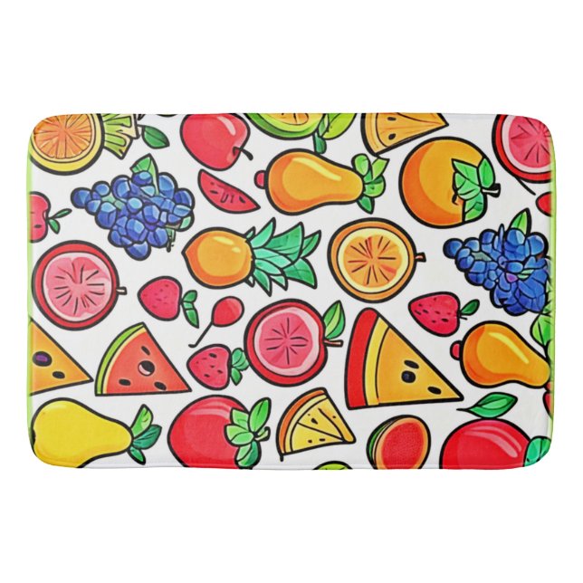 Tapis De Bain Motif de fruits vibreux (Devant)
