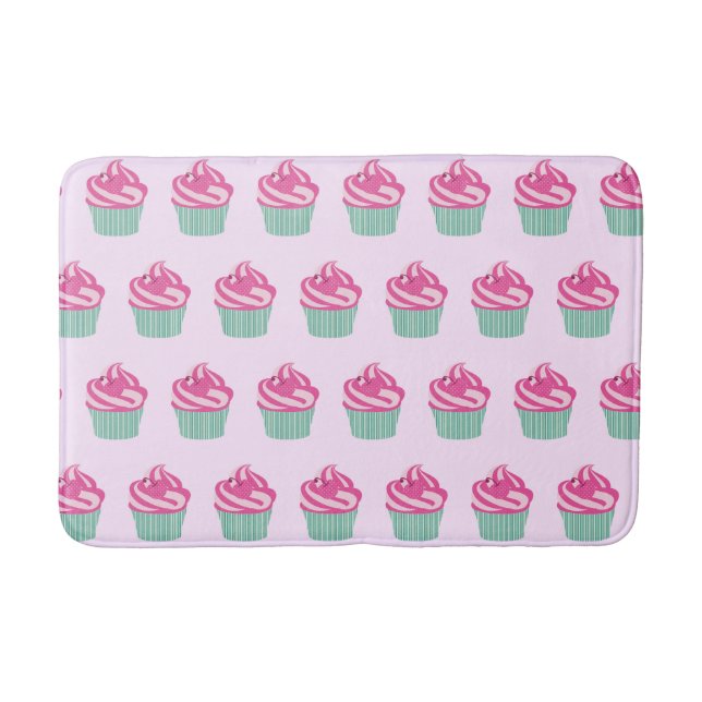 Tapis De Bain Motif de jolis cupcakes roses pastel (Devant)