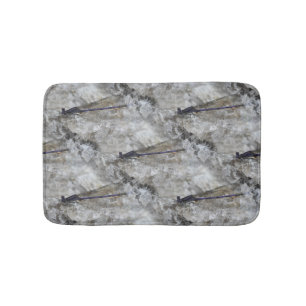 Tapis De Bain Motif de la nature pourpre de Damselfly
