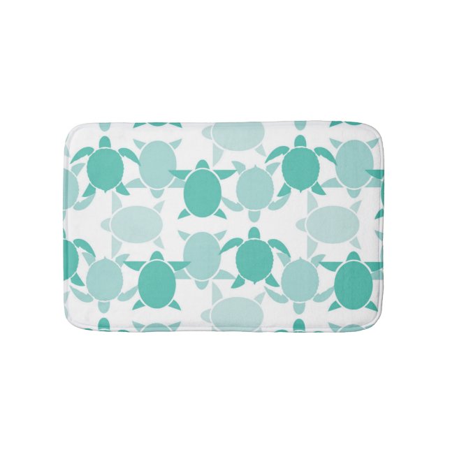 Tapis De Bain Motif de la tortue Turquoise (Devant)