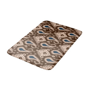 Tapis De Bain Motif de la tribu Ikat de Bohême Brown foncée