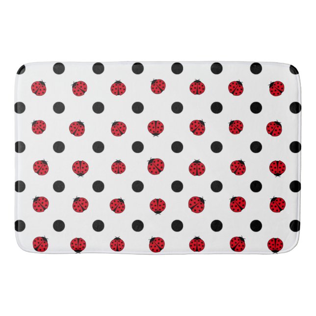 Tapis De Bain Motif de ladybug rétro (Devant)