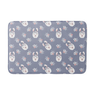 Tapis De Bain Motif de lamas et de fleurs