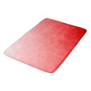 Tapis De Bain Motif de maillage géométrique dégradé rouge