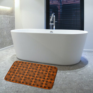 Tapis De Bain Motif de méandre grec antique en terre cuite