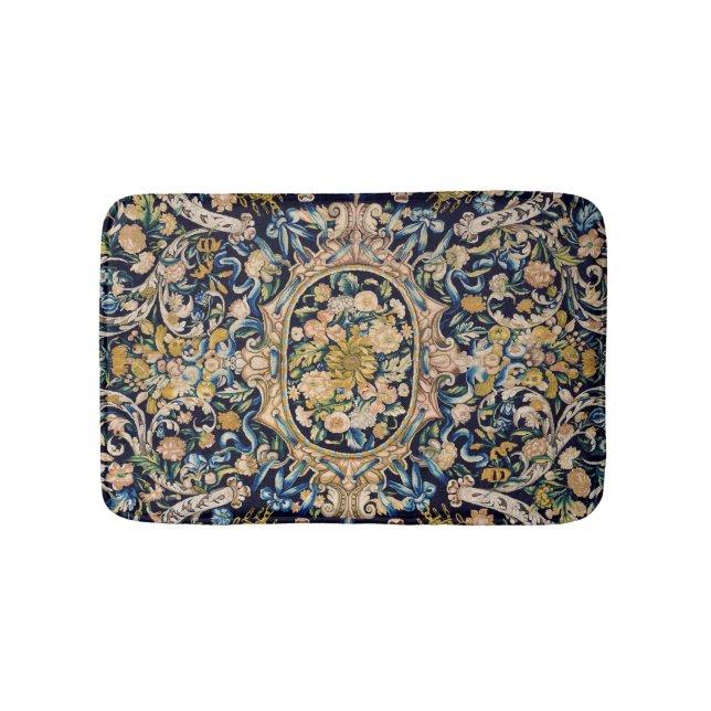 Tapis De Bain Motif de moquette fleurie décorative (Devant)