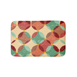 Tapis De Bain Motif de mosaïque circulaire, illustration géométr