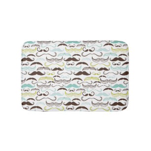 Tapis De Bain Motif de moustache, rétro style 2