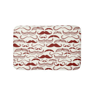 Tapis De Bain Motif de moustache, rétro style 3