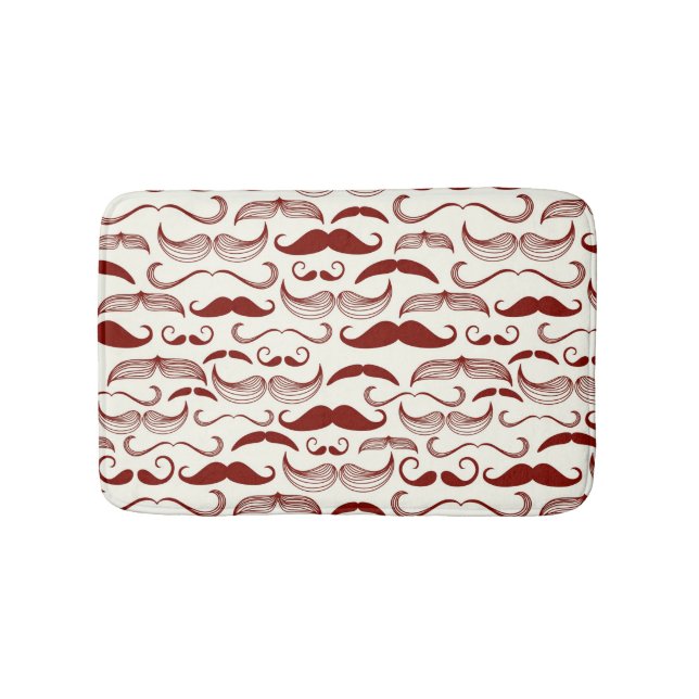 Tapis De Bain Motif de moustache, rétro style 3 (Devant)