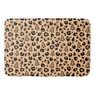 Tapis De Bain Motif de Noël Empreinte de léopard