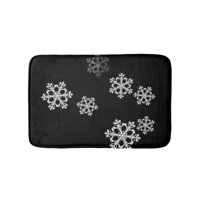 Tapis De Bain Motif de Noël minimaliste monochrome (Devant)