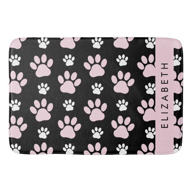 Tapis De Bain Motif De Pailles, Pailles Roses, Pailles De Chien, (Devant)