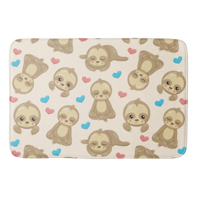 Tapis De Bain Motif De Parfums, Mignons Parfums, Coeurs (Devant)