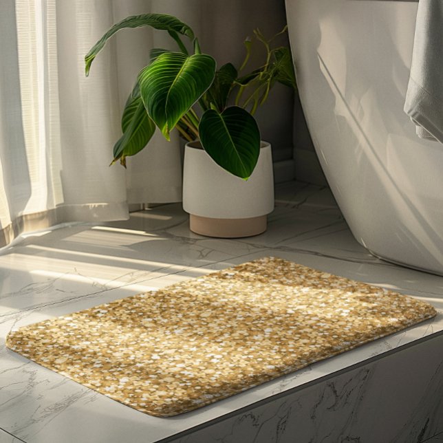 Tapis De Bain Motif De Parties scintillant Blanche Étincelante E (Créateur téléchargé)