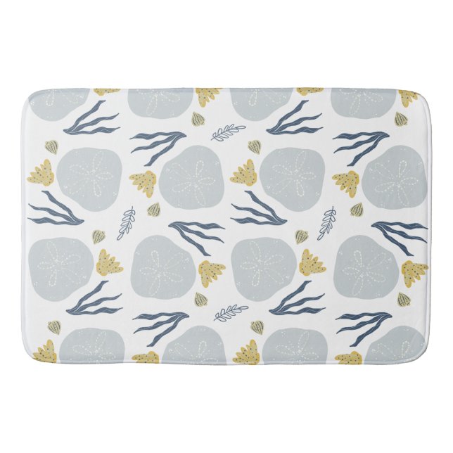 Tapis De Bain Motif de plage de dollars de sable d'été Coquillag (Devant)