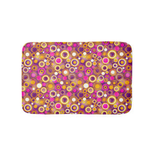 Tapis De Bain Motif de point violet de polka