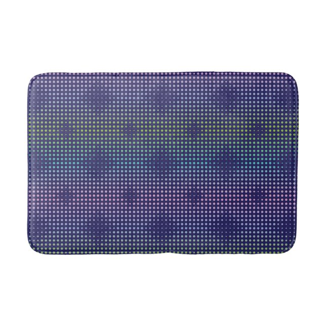 Tapis De Bain Motif de points holographiques Iridescente (Devant)