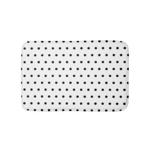 Tapis De Bain Motif de pois noir et blanc