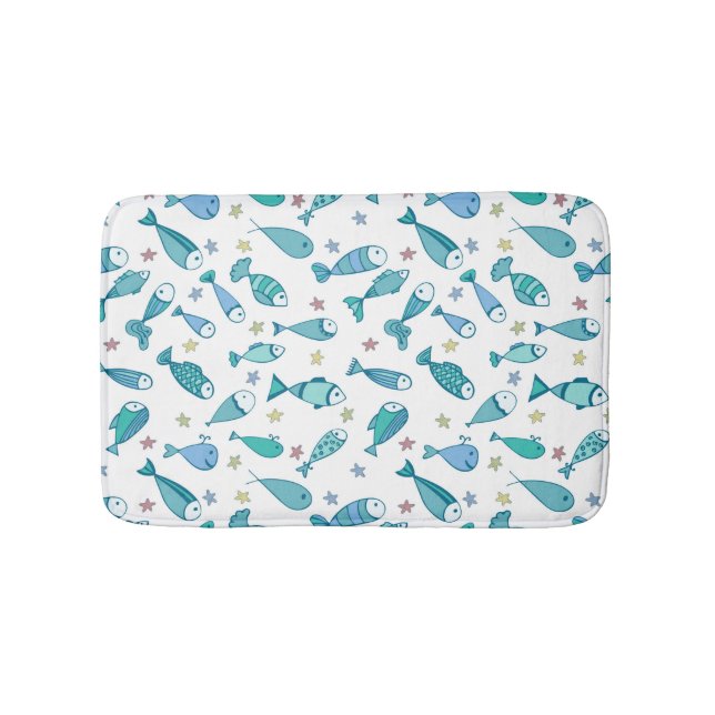 Tapis De Bain Motif De Poisson Et D'Amidon (Devant)