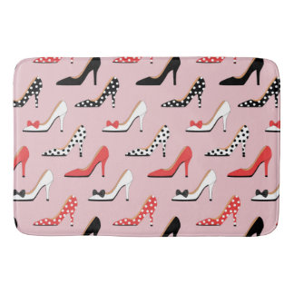 Tapis De Bain Motif de pompe à talons haute couleur pour filles