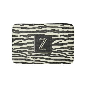 Tapis De Bain Motif de poster de animal barré par zèbre décor