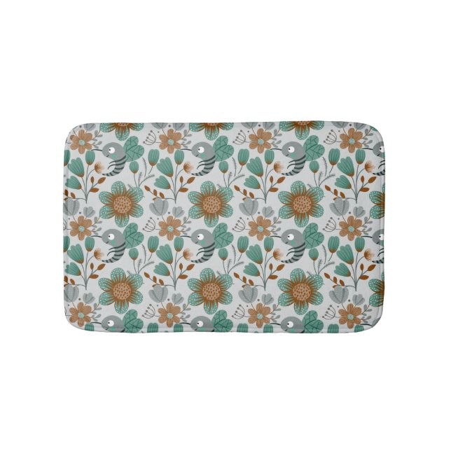 Tapis De Bain Motif de printemps coloré (Devant)