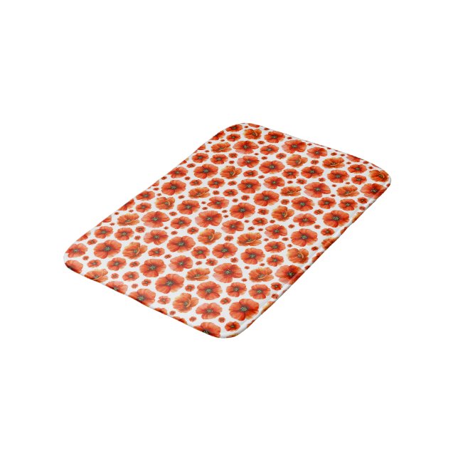 Tapis De Bain Motif de puces d'aquarelle (Angle)