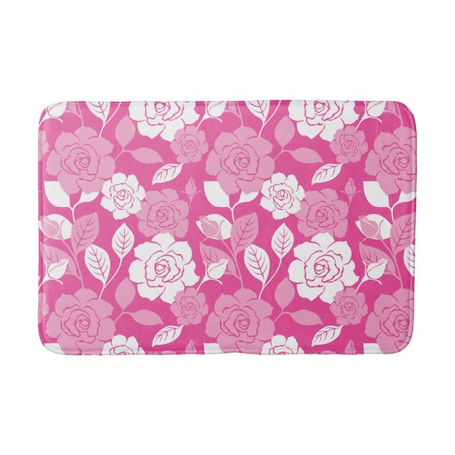 TAPIS DE BAIN MOTIF DE ROSE (ROSE) (Devant)