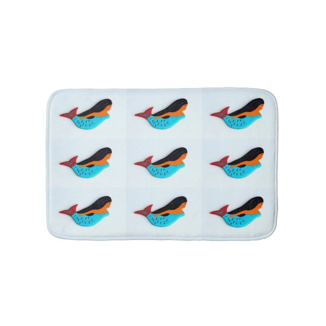 Tapis De Bain motif de sirènes bleues (Devant)