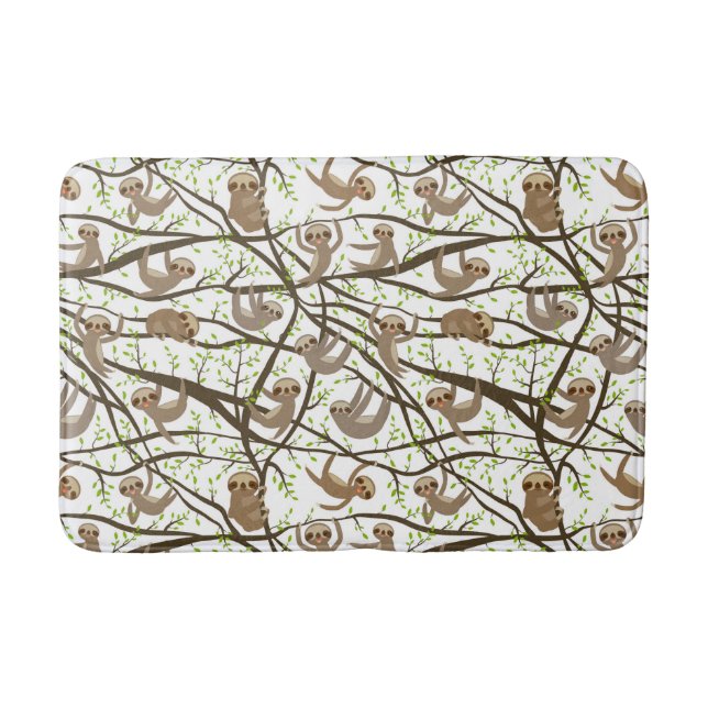 Tapis De Bain Motif de sourire de paresse (Devant)