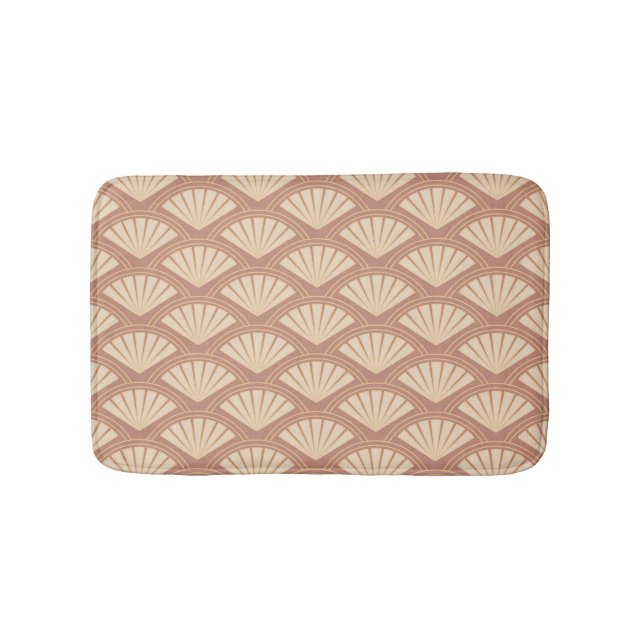 Tapis De Bain Motif de style Art déco en rose (Devant)