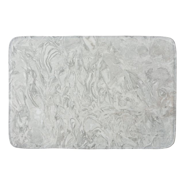 Tapis De Bain Motif de surface en marbre gris (Devant)
