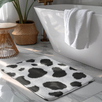 Motif de taches de vache noir et blanc en texture