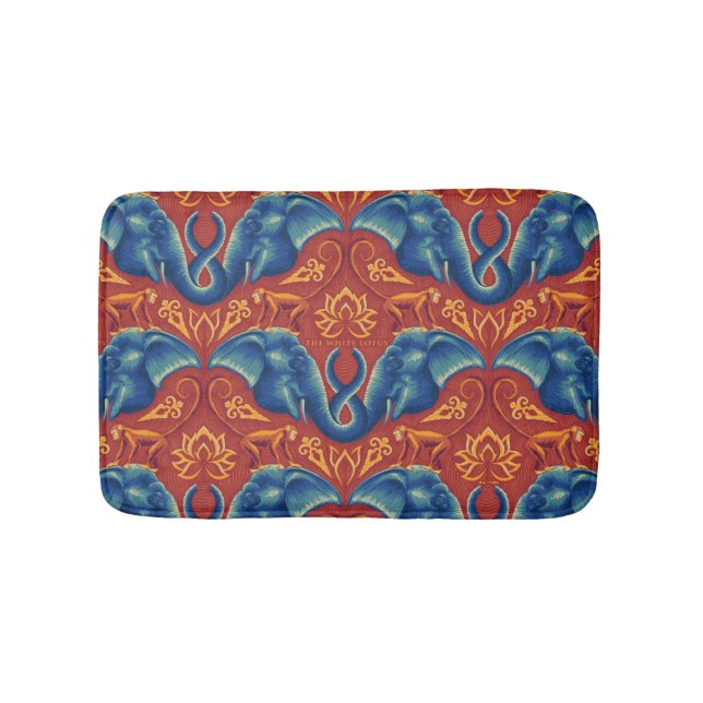Tapis De Bain Motif de tapisserie Safari - Le Lotus Blanc (Devant)