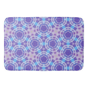 Tapis De Bain Motif de teinture à tarte violet et bleu