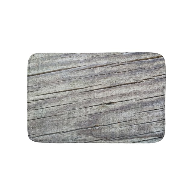 Tapis De Bain Motif de texture de planches de bois patiné (Devant)