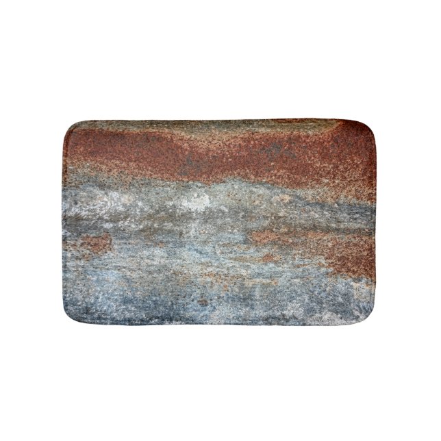 Tapis De Bain Motif de texture grunge brun rouille (Devant)
