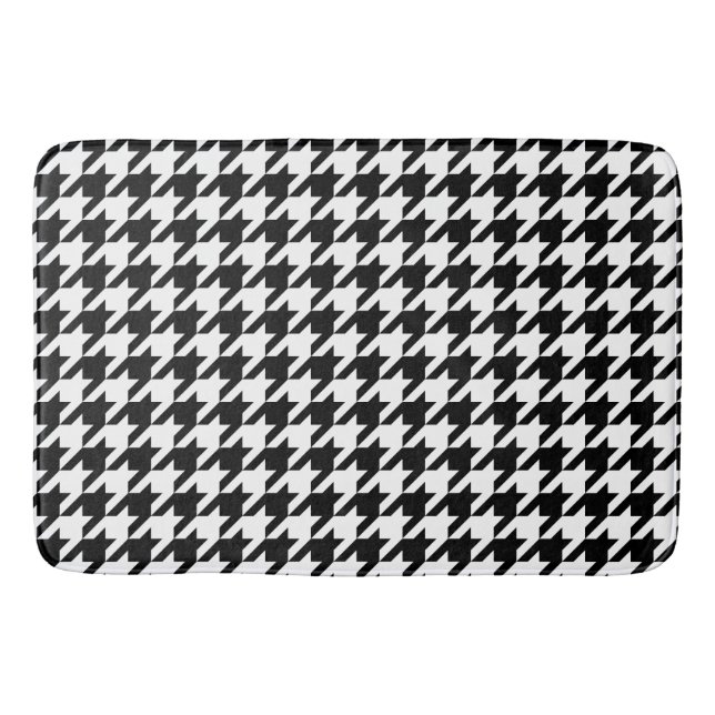 Tapis De Bain Motif de tissage classique Houndstooth (Devant)