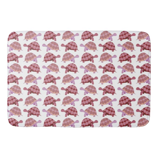 Tapis De Bain Motif de tortue caricaturale de Bourgogne (Devant)