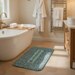 Tapis De Bain Motif de tricot personnalisé
