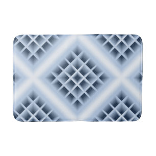 Tapis De Bain Motif de trous carré bleu
